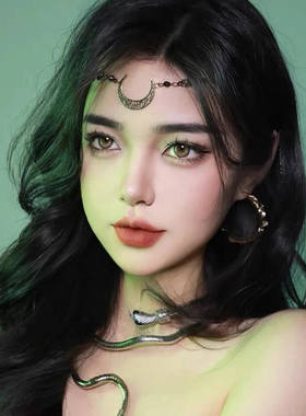 女神发饰异域风复古月亮额头链子