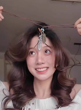 波西米亚饰品复古羽毛吊坠项链女