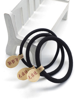 基础发饰简约百搭无接缝发圈黑色弹力皮筋头绳皮套扎马尾皮套头扣