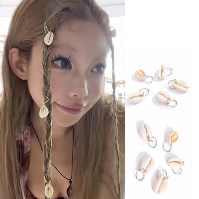 海岛女孩脏辫贝壳发扣头饰编发饰