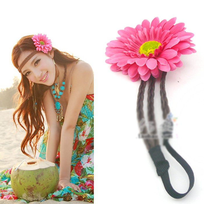 Dai Bohemia Hairdressing Gerbera Flower Flower Braids Hair band Hair rope Braid Garland photograph Accessoriesin the Accessories/Fashion Jewelry, Hair Accessories  category - from Buy2taobao.com to provide professional Taobao agent buy service