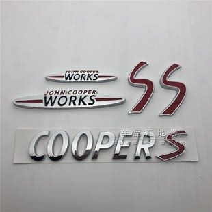 适用于迷你mini WORKS中网标 s运动升级尾标车身贴JCW 车标cooper