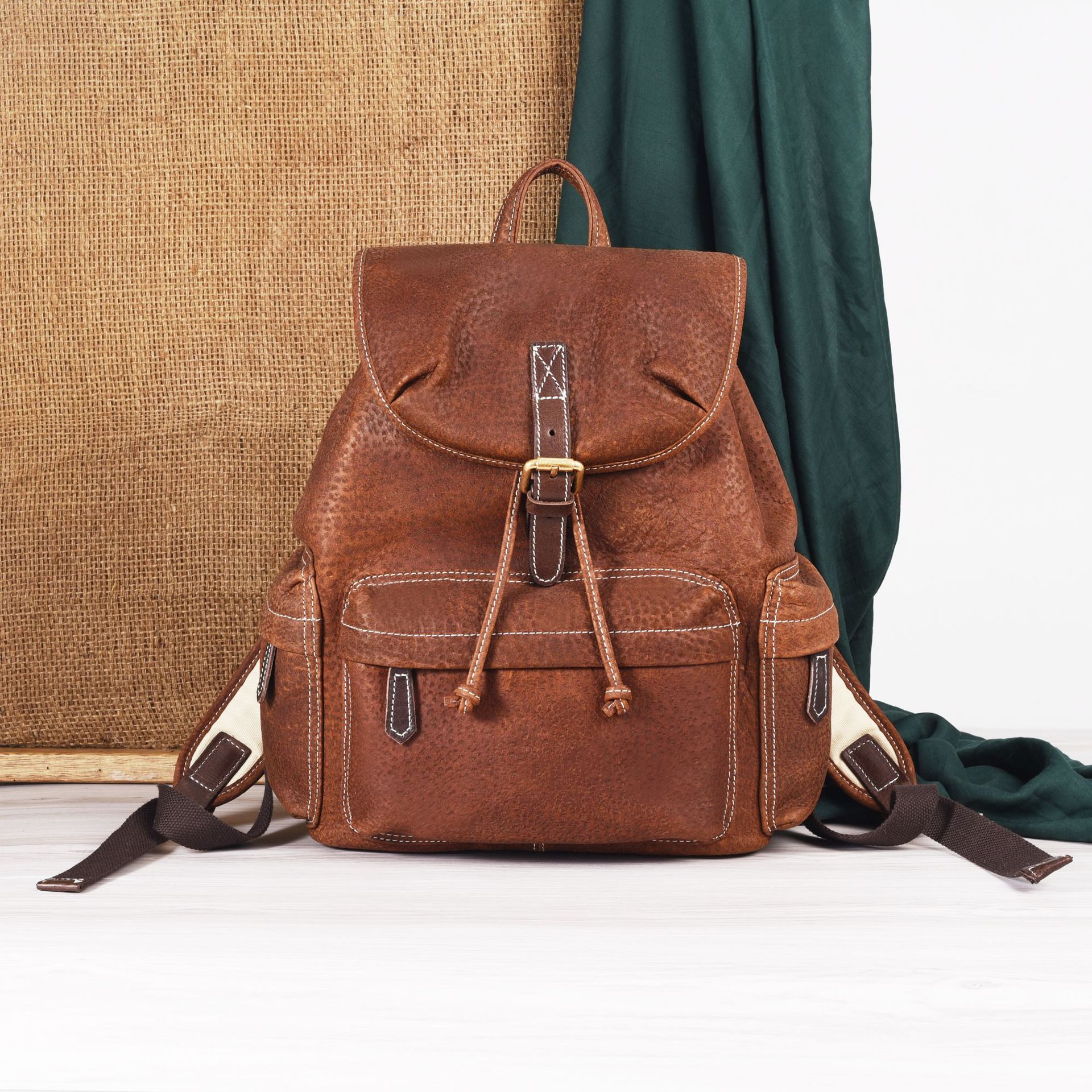 欧美真皮双肩包男女大背包植鞣皮牛皮旅游包复古手工透气休闲