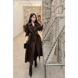 董小姐高端定制皮衣女款 酷飒风超火气质美德拉棕色皮外套 2025新款