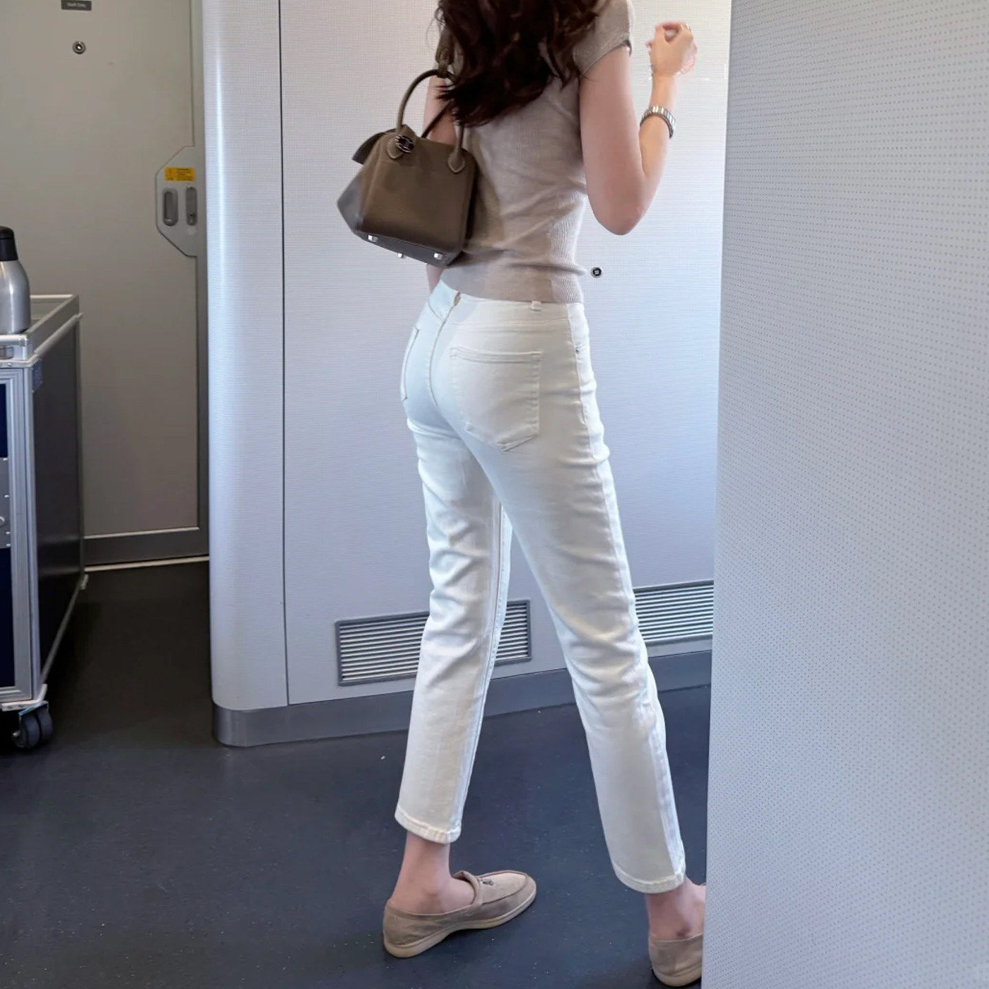 白色直筒修身显瘦牛仔裤女2026新款百搭弹力八九分小个子法棍裤子