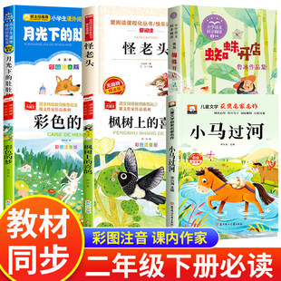 二年级下册必读的课外书课内作家全套6册小马过河蜘蛛开店彩色的梦高洪波枫树上的喜鹊怪老头儿孙幼军月光下的肚肚狼彩图注音正版