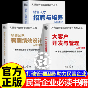 【官方正版】大客户开发与管理入微模式+销售团队薪酬绩效设计+销售人才招聘与培养团队激励方案结构优化绩效评估