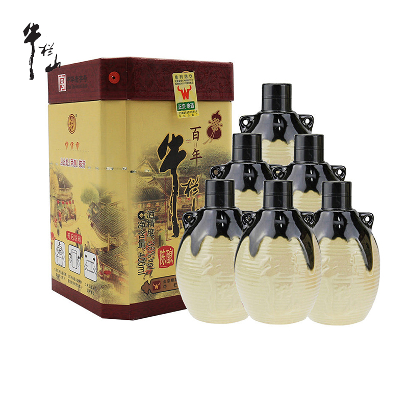 北京百年牛栏山 36度三牛白酒 牛栏山二锅头400ML*6瓶整箱装