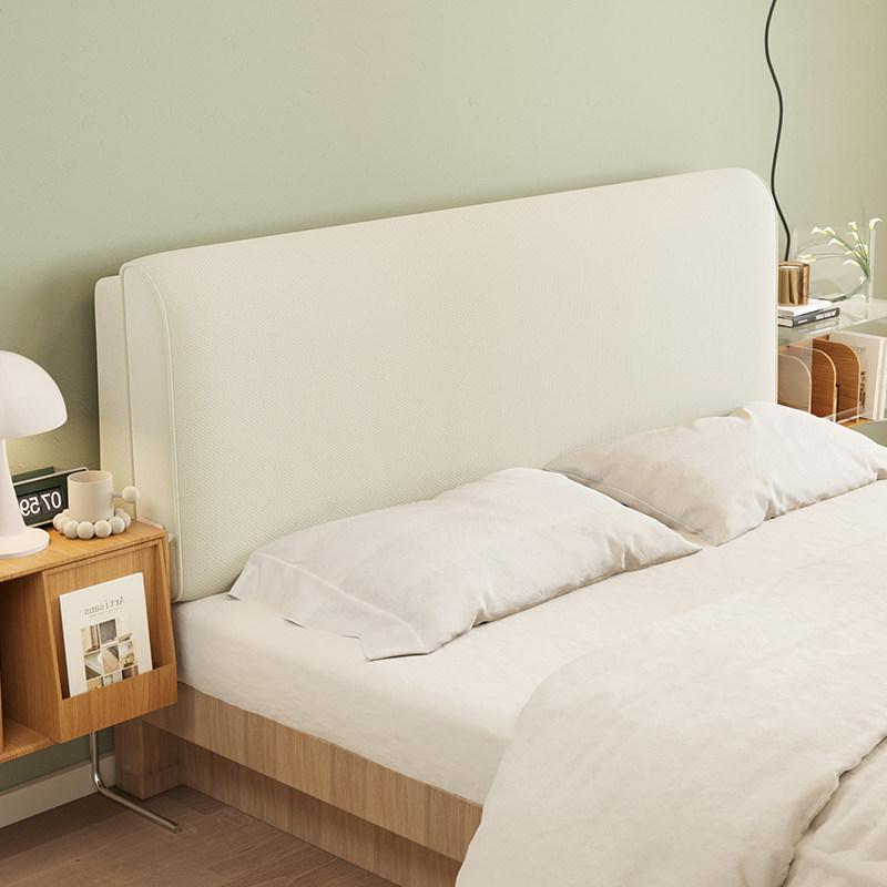 自然清新棉麻床头靠背软包榻榻米床头大靠背床头套罩