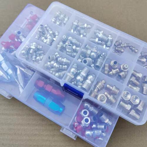 套装黄油嘴m6m8m10直弯嘴挖掘机货车机械通用高压注油黄油枪油嘴 - 封面
