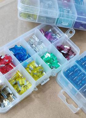 汽车保险片保险丝车用保险丝套装5A-40A中号通用套盒混装迷你保险