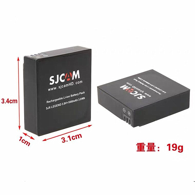 适合壹观天下G6摩托记录仪电池SJ6运动相机3.8V1000mAh3.8W电池