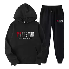 Trapstar Sweatshirt Set European and American Popular Floral Pattern Hoodie Set Top and Pants