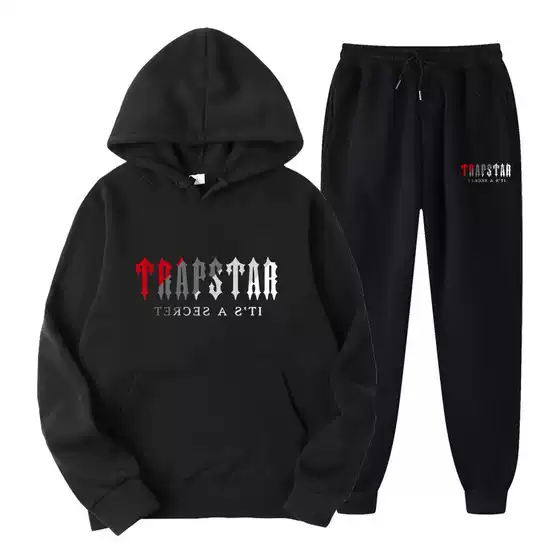 Trapstar Sweatshirt Set European and American Popular Floral Pattern Hoodie Set Top and Pants
