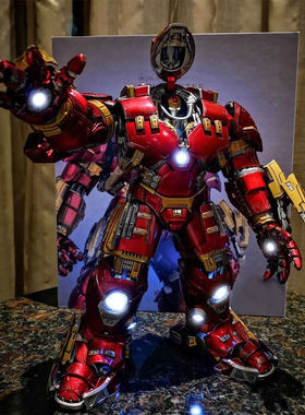 comicave cs 1/12 超合金属 MK44 钢铁侠反浩克 发光可动模型全新