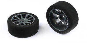 ARROWMAX 1/10FoamTyreRim30MM Rear37Shore Carbon(2)AM-040314