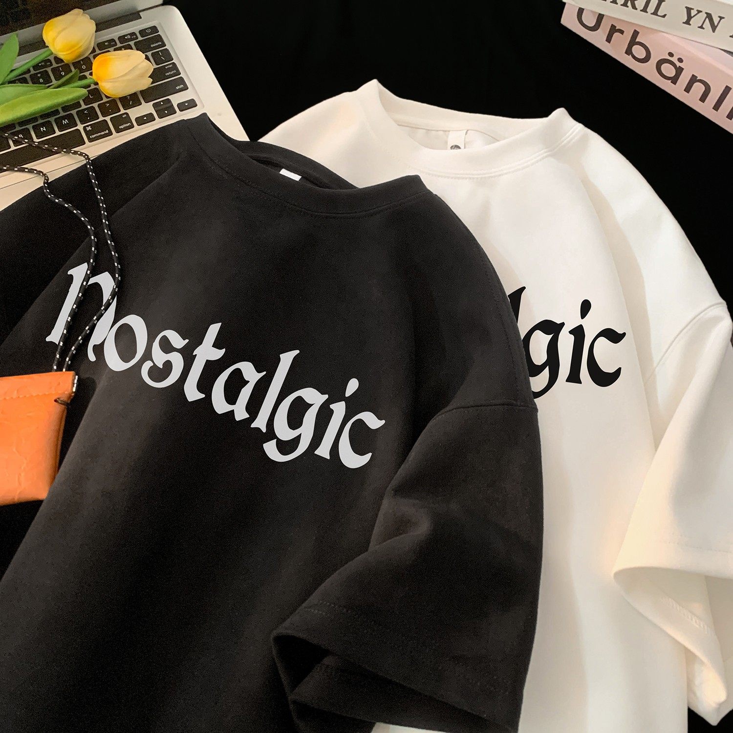 2025夏季新款麂皮绒短袖T恤潮流星座301D-1-JX1230-P28，男装T恤，星座301D-1