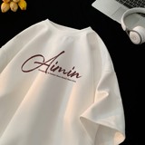 2025夏季新款麂皮绒宽松圆领短袖T恤星座301D-1-JX0350-P28，男装T恤，星座301D-1