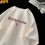 2025夏季新款麂皮绒宽松短袖T恤潮流星座301D-1-JX0240-P28，男装T恤，星座301D-1