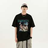 2025夏季新款麂皮绒短袖T恤潮流星座301D-1-JJ403-P28，男装T恤，星座301D-1