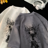 2025夏季新款麂皮绒短袖圆领T恤潮流星座301D-1-JX1074-P28，男装T恤，星座301D-1