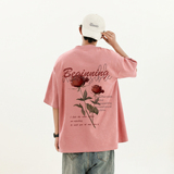 2025夏季新款麂皮绒宽松短袖T恤星座301D-1-JJ401-P28，男装T恤，星座301D-1