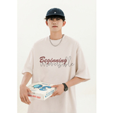 2025夏季新款麂皮绒宽松短袖T恤星座301D-1-JJ401-P28，男装T恤，星座301D-1