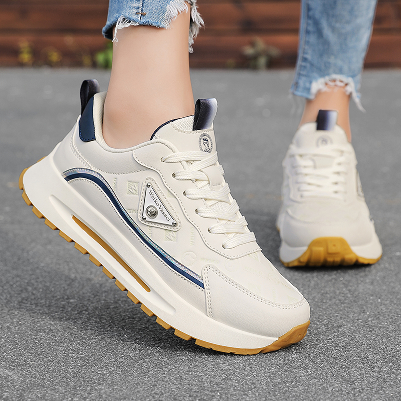 英国维客瓦萨奇男女同款轻奢皮面休闲运动百搭款休闲鞋增高老爹鞋