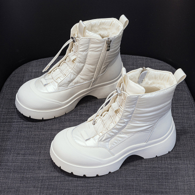 保暖短靴雪地靴女加绒东北大棉鞋