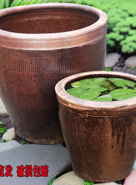 荷花缸鱼缸家用水缸米缸老式碗