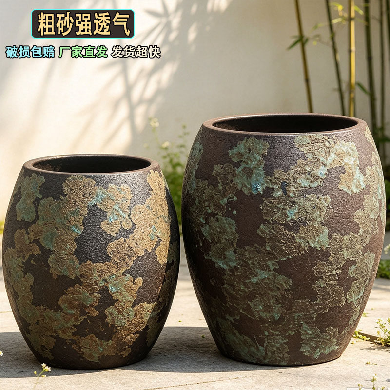 透气宜兴紫砂落地大号花盆