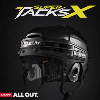 新款CCM TACKS X冰球头盔 D3O防护材料 少年成人冰球比赛专业头盔
