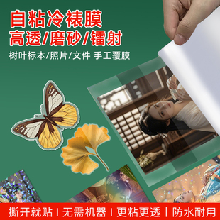 演唱会门票保护 镭射标签干花 千帆冷裱膜a4 自粘树叶标本塑封膜