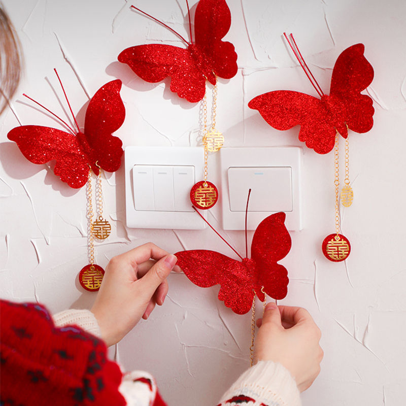 婚房氛围感好物立体蝴蝶结装饰