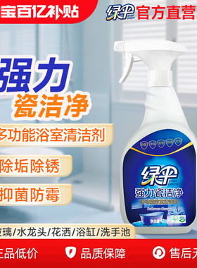 绿伞瓷砖清洁剂660g瓷洁净浴室马桶清洁神器家用厕所玻璃去污垢