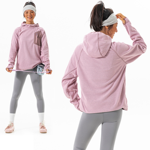 Eblishungi潮牌运动风巴塔波浪纹内里加厚一体绒拼接口袋连帽卫衣