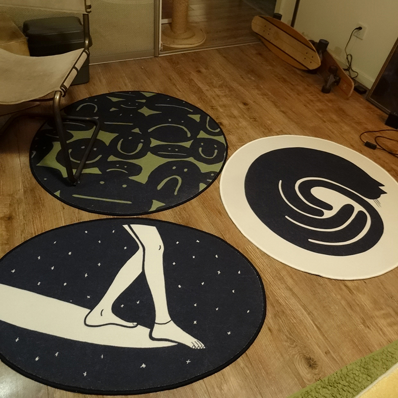 涂鸦客厅笑脸TRIPPY圈绒艺术冲浪