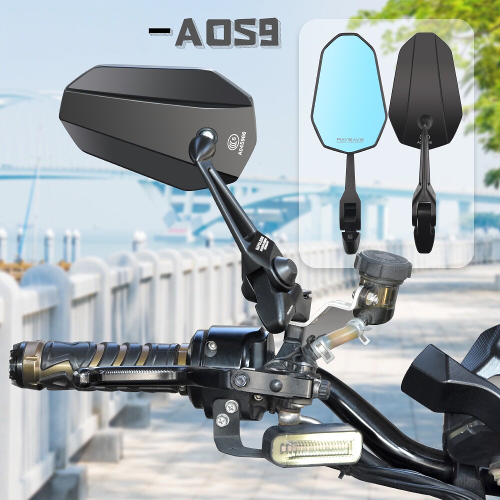 AOS9改装后视镜适用九号小牛深远雅迪台铃电动车摩托车日本反光镜