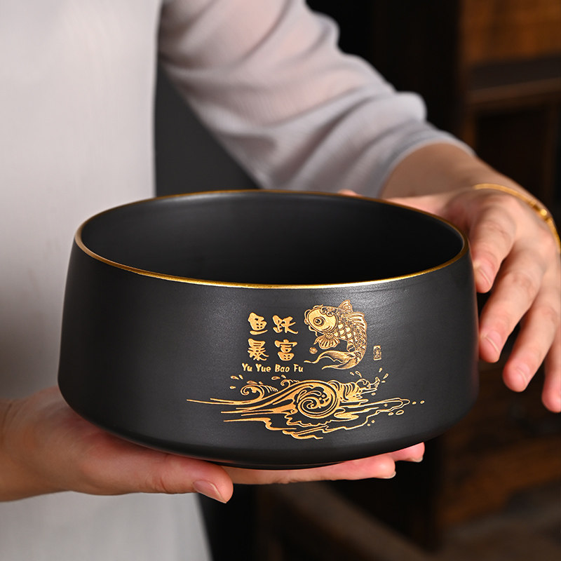 中式高档茶杯收纳碗茶盂茶具配件
