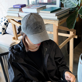 韩国柔软型显脸小鸭舌帽子潮女四季 字母刺绣宽檐软顶遮阳棒球帽男