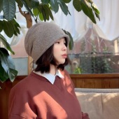 韩国保暖针织毛线帽子女士冬ins风护耳百搭加厚羊毛堆堆帽冷帽潮