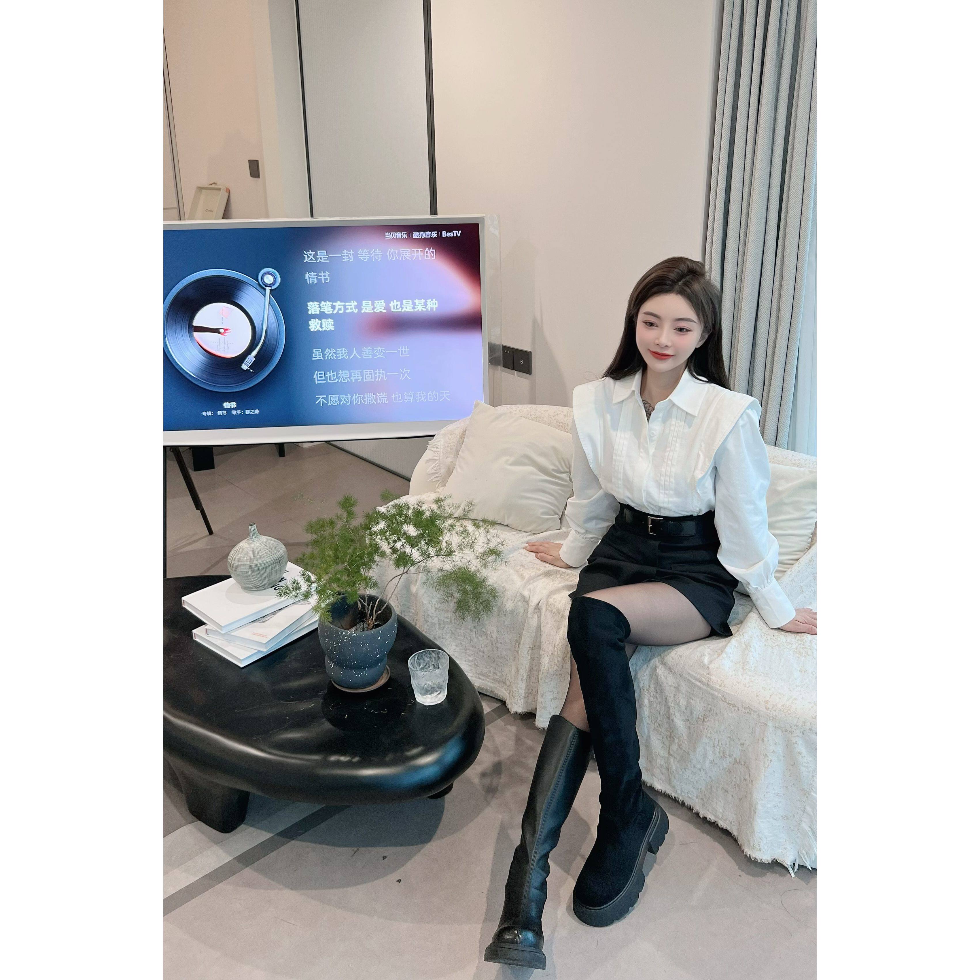 LEILEI推荐-新款前褶皱衬衫百搭时尚显瘦上衣小香风#2207