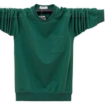 秋冬款男装圆领长袖卫衣加肥加大款宽松舒适面料胖子