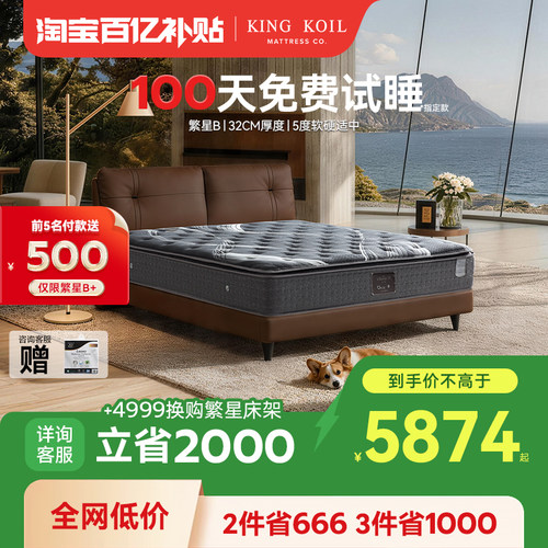 金可儿五星级酒店弹簧乳胶床垫