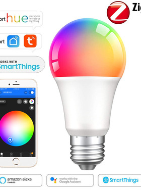 涂鸦Zigbee智能Google球泡灯Alexa RGB远程操控APP球泡SmartLife