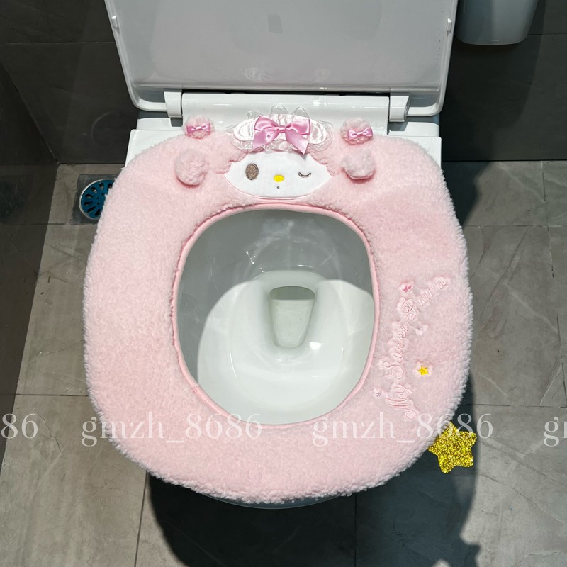 包邮】可爱小羊冬季羊羔绒保暖加厚马桶垫坐便垫家用厕所座便器垫