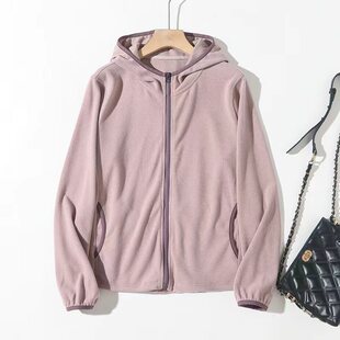 暖云天！26春装新款天丝羊绒舒适防风休闲开衫撞色连帽外套89065