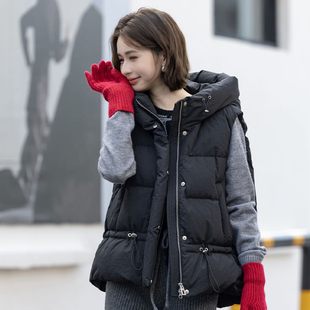 小暖包马甲！90白鸭绒万能搭马甲防风保暖连帽单穿羽绒马甲892A01
