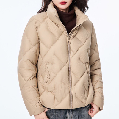 冬日暖绒!新国标90白鸭绒宽松百搭休闲保暖显瘦立领羽绒外套2502