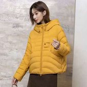 云朵泡芙 冬季 新国标90白鸭绒宽松百搭保暖连帽羽绒服外套892A11